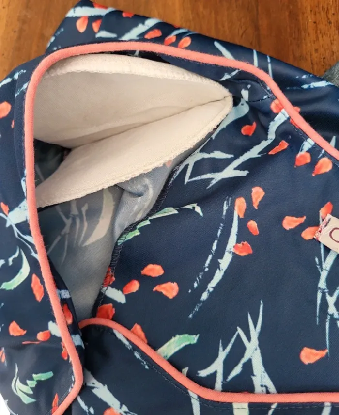 Robe vintage bleue et corail Charmance Taille 38 - photo numéro 7