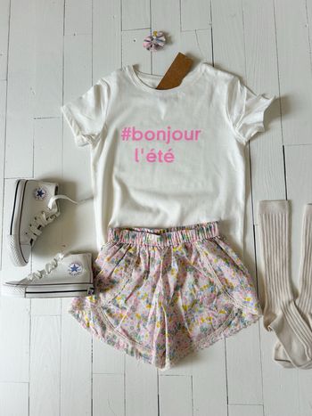 Ensemble short et noeud et t-shirt 8 ans 