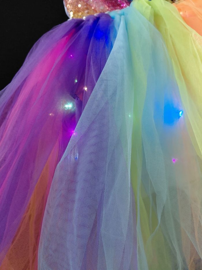 Déguisement licorne LED multicolores 3 ans - photo numéro 3