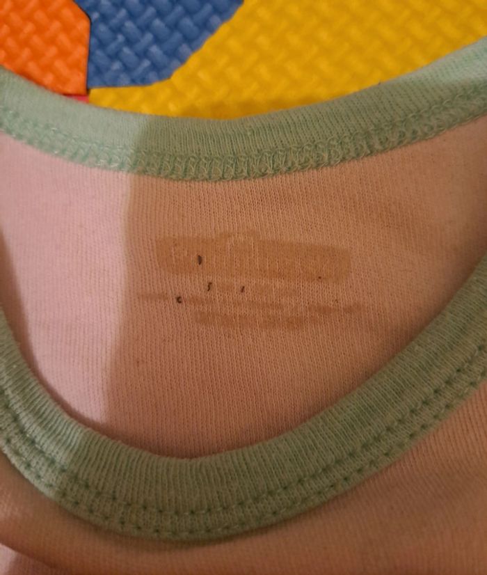 Body manches longues blanc chat, pommette, taille 3 mois (60 cm) - photo numéro 3