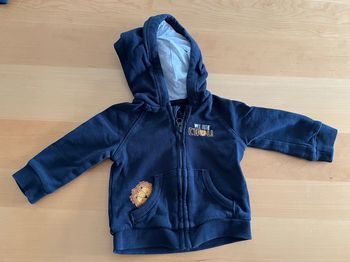 Gilet à capuche bleu marine 6mois Kiabi