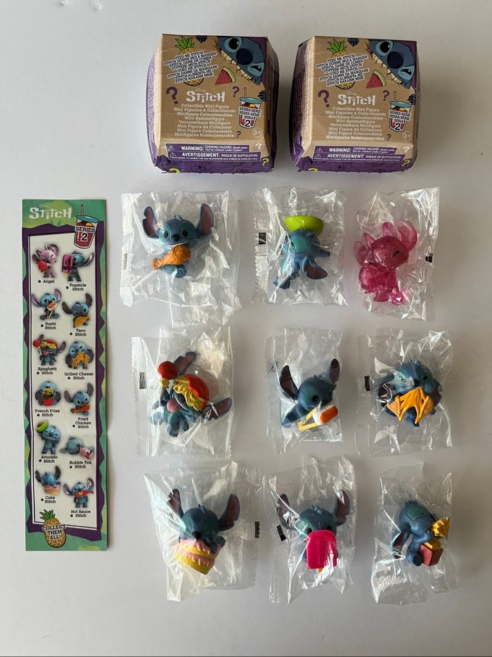 Lot ou à l’unité figurines Stitch feed me série 2 avec boîte