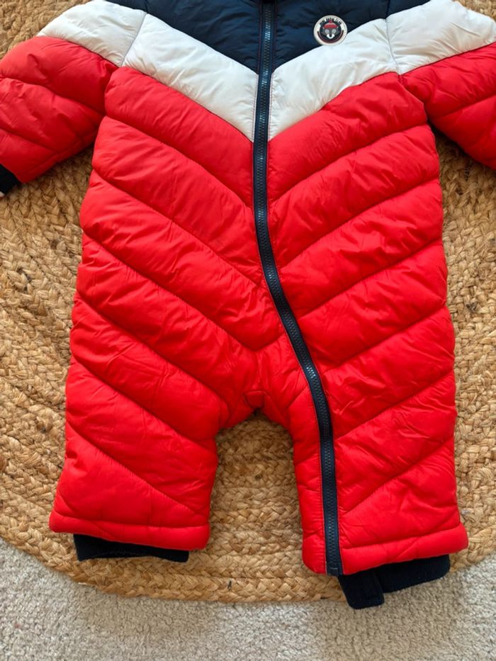 🌺Combinaison de ski/Combipilote matelassé marine, blanc et rouge oreille renard Taille 12mois/74cm🌺 - photo numéro 4