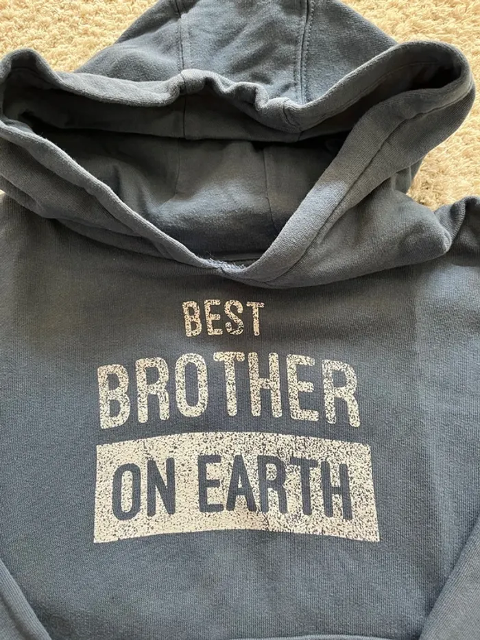 Sweat à capuche bleu taille 6 ans marque Kiabi - photo numéro 2