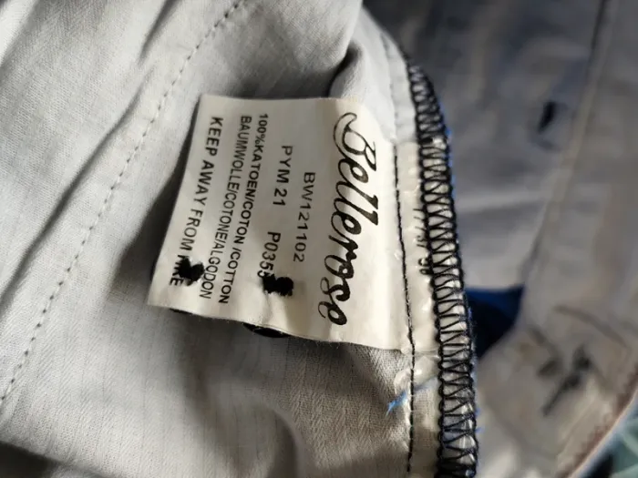 Beau pantalon bleu Belle rose coupe droite - photo numéro 10