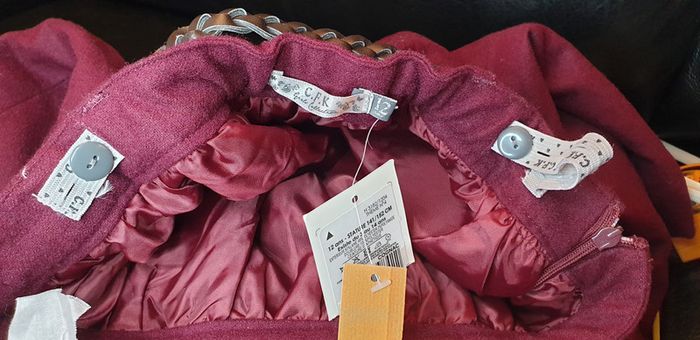 Jupe evasée taille 12 ans réglables , cognac - photo numéro 8