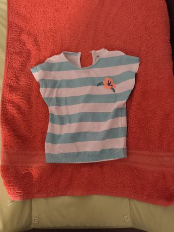 T-shirt manches courtes bébé fille 12 mois Gémo très bon état