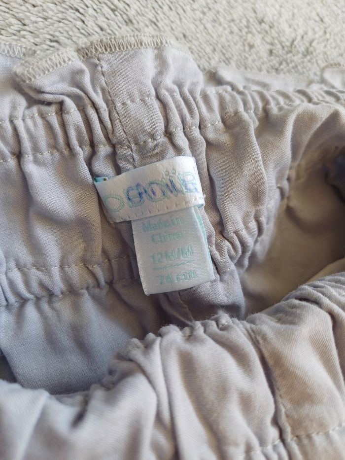 Pantalon fin coton gris clair - Obaïbi - photo numéro 4