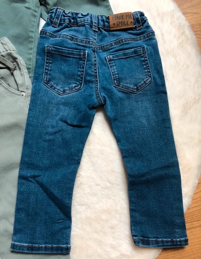 Lot 4 pantalons / jeans 24 mois 86/92cm Zara Kiabi Gémo - photo numéro 6