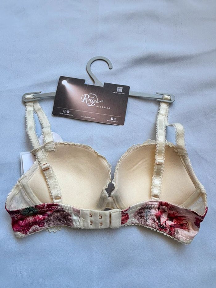 NEUF - Soutien Gorge 85B Dorina crème fleurs - photo numéro 3