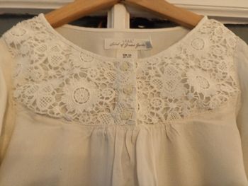 Blouse dentelle crème