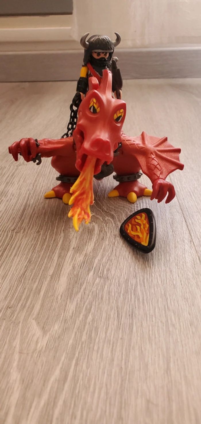 Playmobil 3269 château fort chevalier du dragon rouge + 3327 dragon rouge dès 5 ans - photo numéro 10