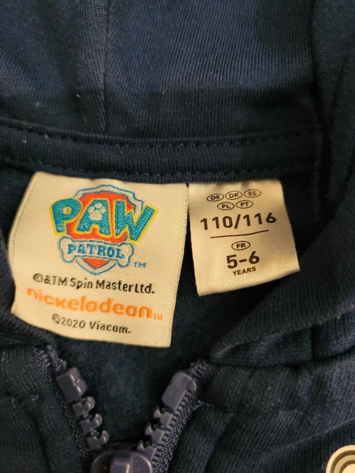 Gilet zippé pat patrouille 5 ans - photo numéro 3