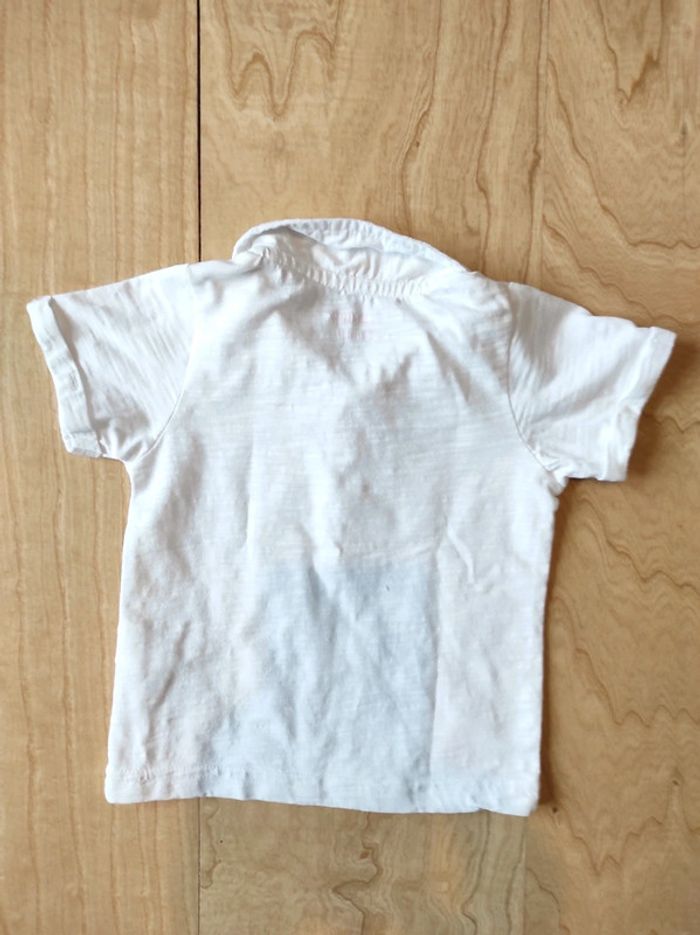 Polo blanc manches courtes - photo numéro 2