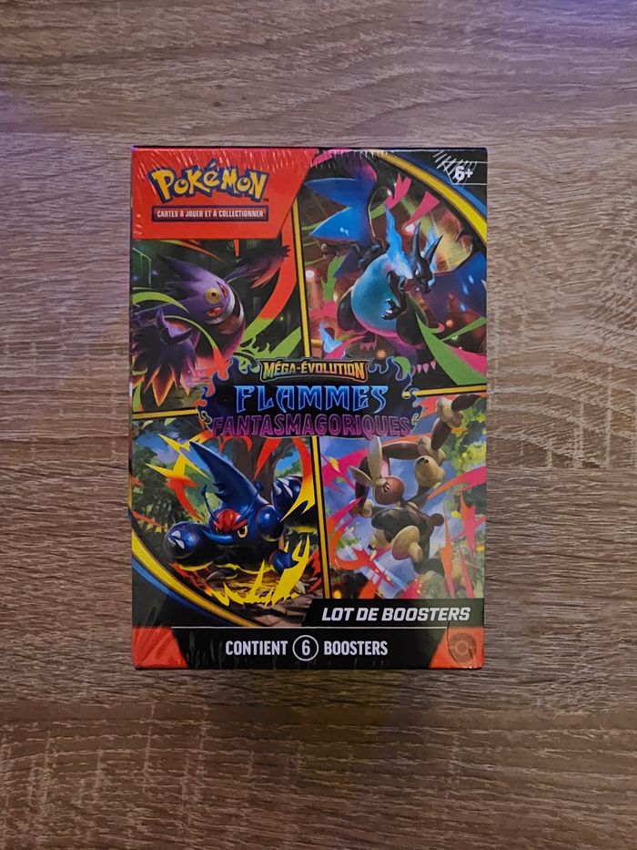 Bundle de six boosters Flammes Fantasmagoriques  (ME02)  Pokemon