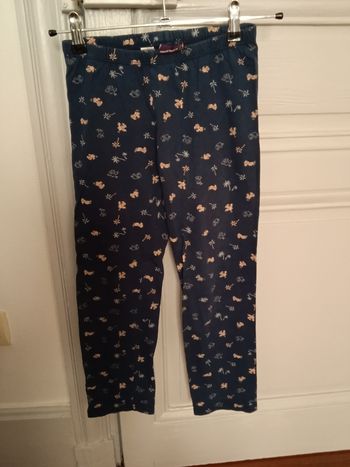 Bas de pyjama sergent major bleu marine et multicolore
