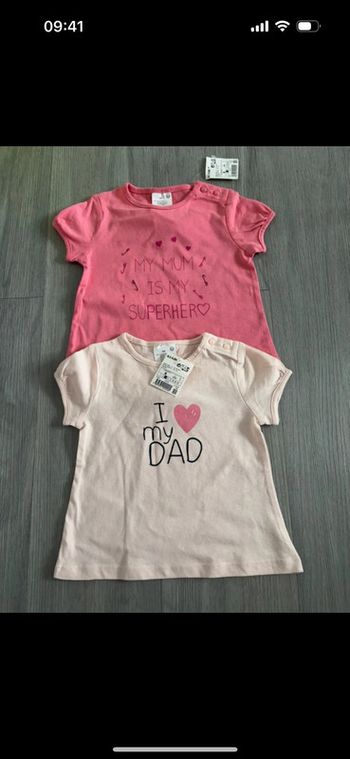 Lot de 2 tee-shirts Kiabi taille 6 mois neuf