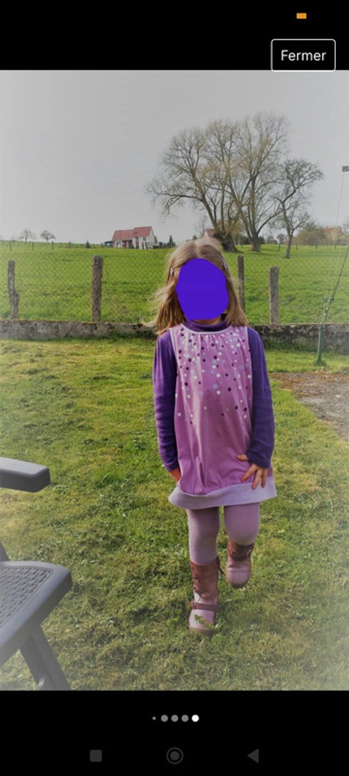 Robe boule violet 4 ans - photo numéro 2