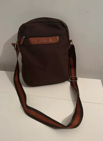 Lancel sac bandoulière en toile marron