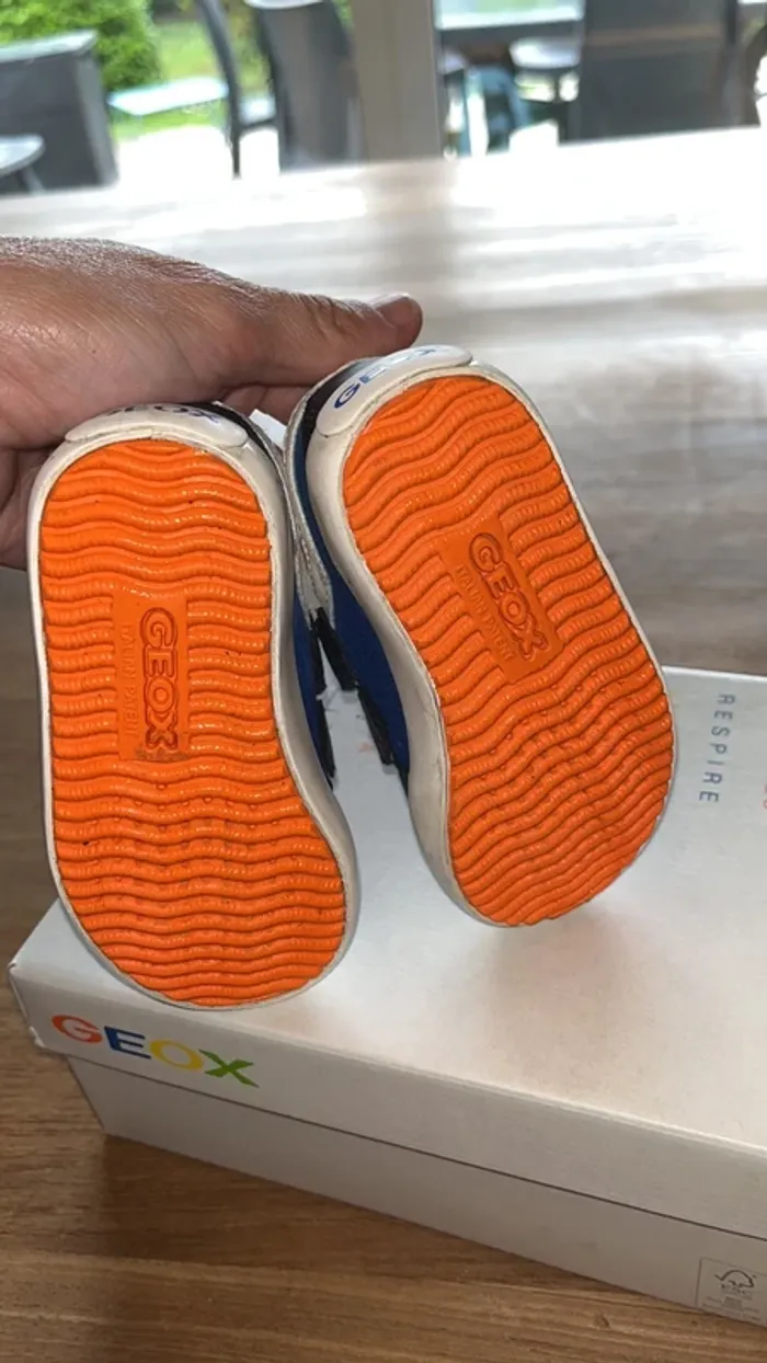 Basket geox t20 bleu et orange - photo numéro 4