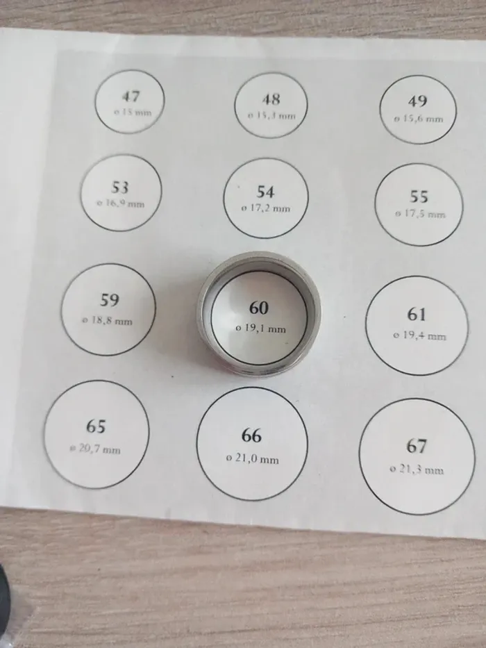 Bague homme acier taille 19 - photo numéro 6