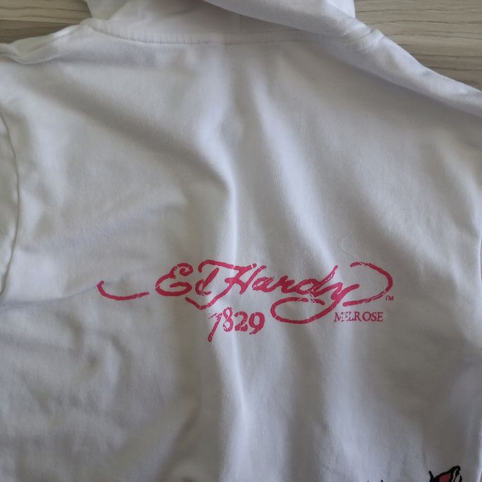 Veste à capuche femme blanc imprimé Ed Hardy taille M - photo numéro 9