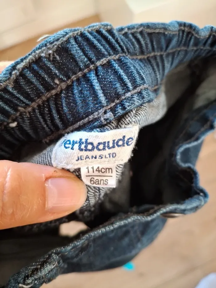 Jupe-culotte en jean Vertbaudet 6 ans très bon état - photo numéro 7