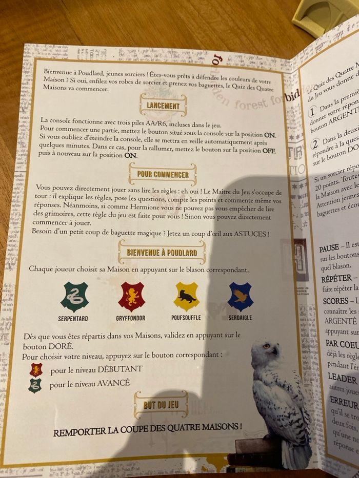 Jeu Harry potter le quizz des quatre maisons - photo numéro 3