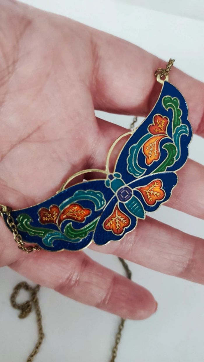 Collier papillon vintage - photo numéro 2