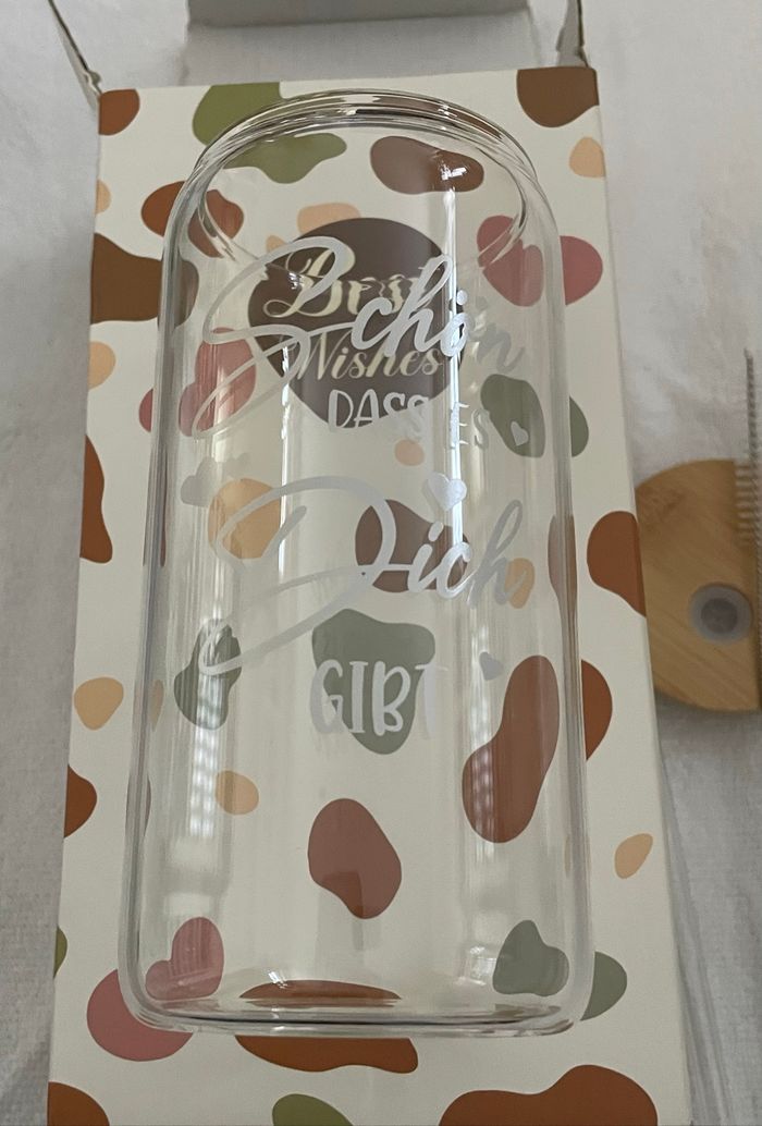 Verre couvercle et paille - photo numéro 6