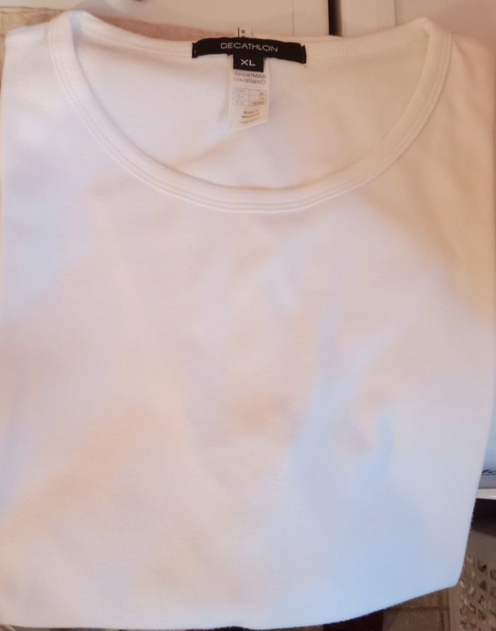 Lot de 2 tee-shirt Decathlon blanc - photo numéro 4