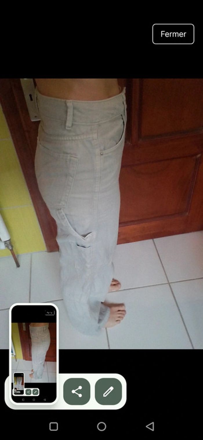 Pantalon large femme vert clair Pimkie - photo numéro 6