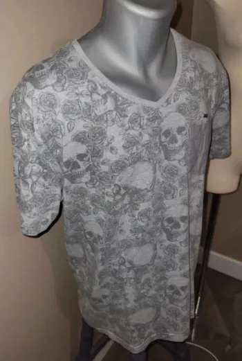 Tee-shirt homme imprimé tête de mort XL