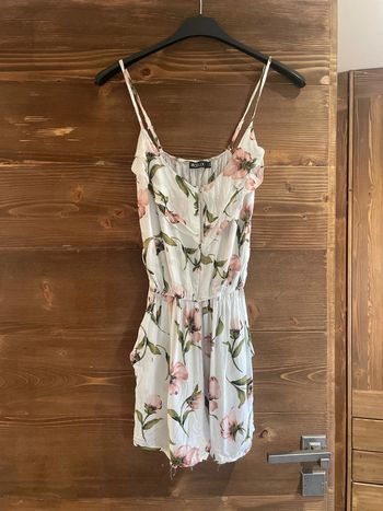 Combishort blanche à fleurs