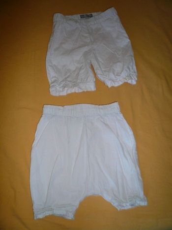 lot 2 shorts blancs verbaudet 9 mois
