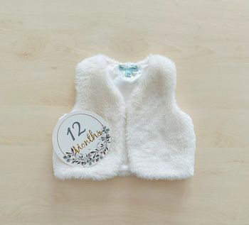 Gilet fourrure sans manches  fille 12 mois 74 cm