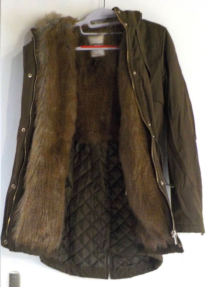 PARKA MARRON A CAPUCHE PIMKIE TAILLE 38 - photo numéro 7