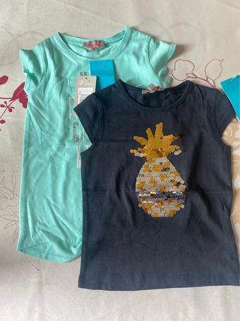 Lot de t shirt fille neufs Lisa rose