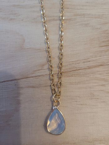 Chaine et pendentif en acier inoxydable doré