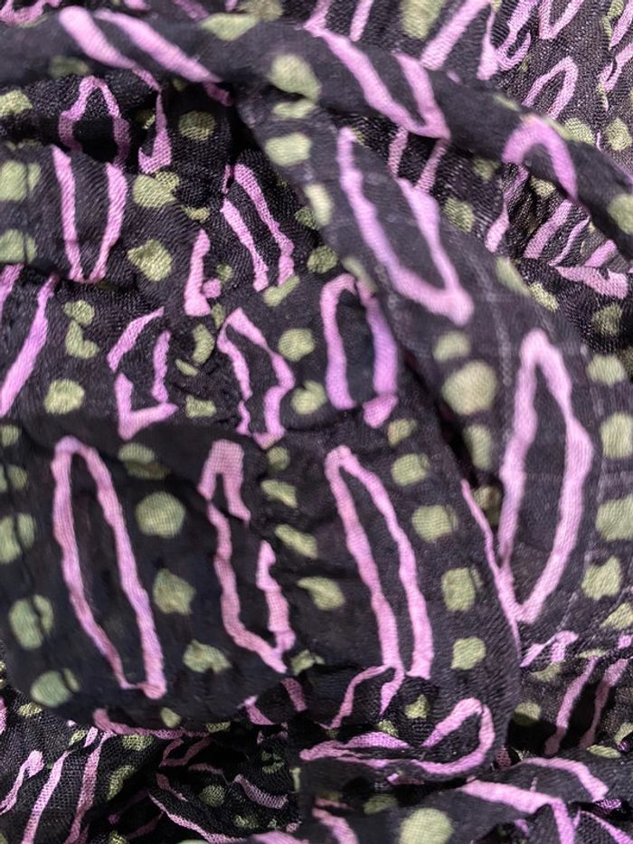 Chemise Zara, taille M/38 Rose noir  vert polyester, élasthane - photo numéro 2