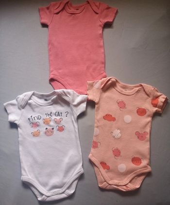 Lot de 3 bodies manches courtes La Redoute