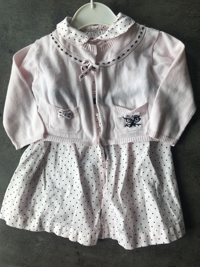 Ensemble gilet et robe Tartine et Chocolat 6 mois - photo numéro 2