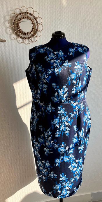 Robe fleurs bleu