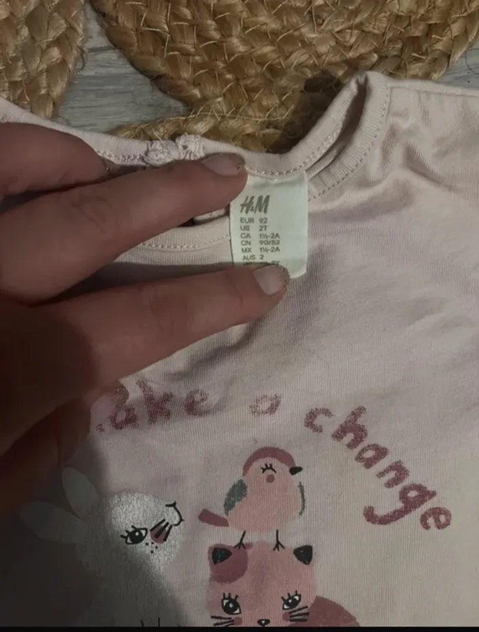Ensemble jean Zara 2/3a & tee shirt h&m 92cm - photo numéro 3