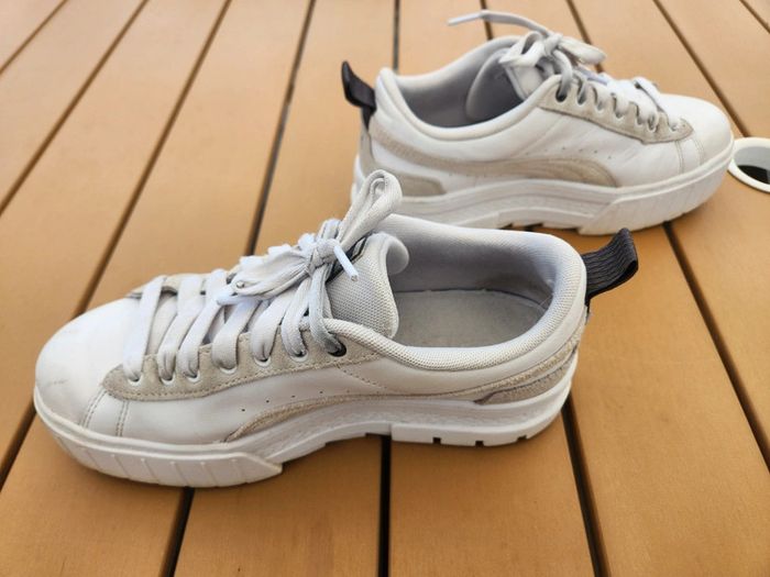Baskets Blanches Puma T.39 - photo numéro 5
