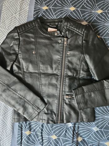 Veste faux cuir noir 10 ans Only