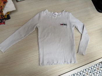 T-shirt manches longues blanc Tape à l’œil taille 4 ans