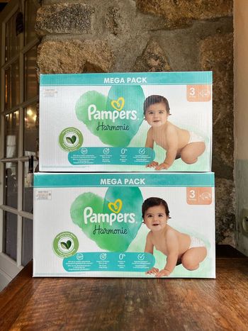 Lot 2 cartons Pampers Harmonie Taille 3 : 180 Couches