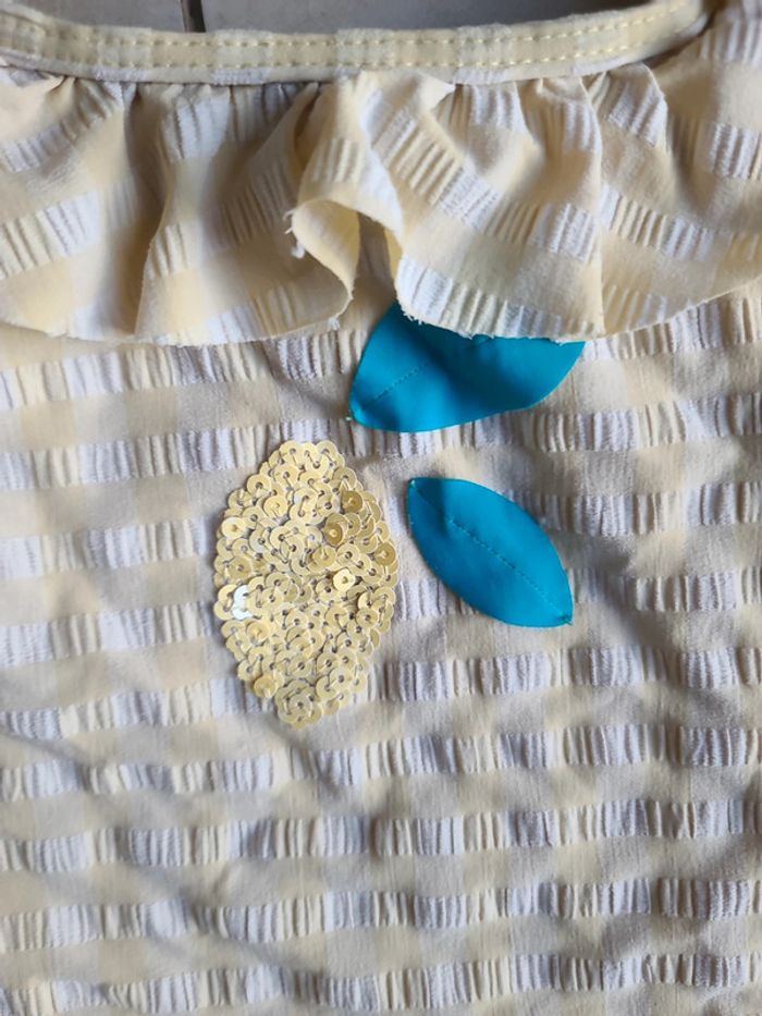 Maillot de bain motif vichy et citron sequins - photo numéro 2