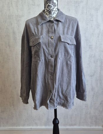 Sur chemise en velours grise Jennifer taille 38k